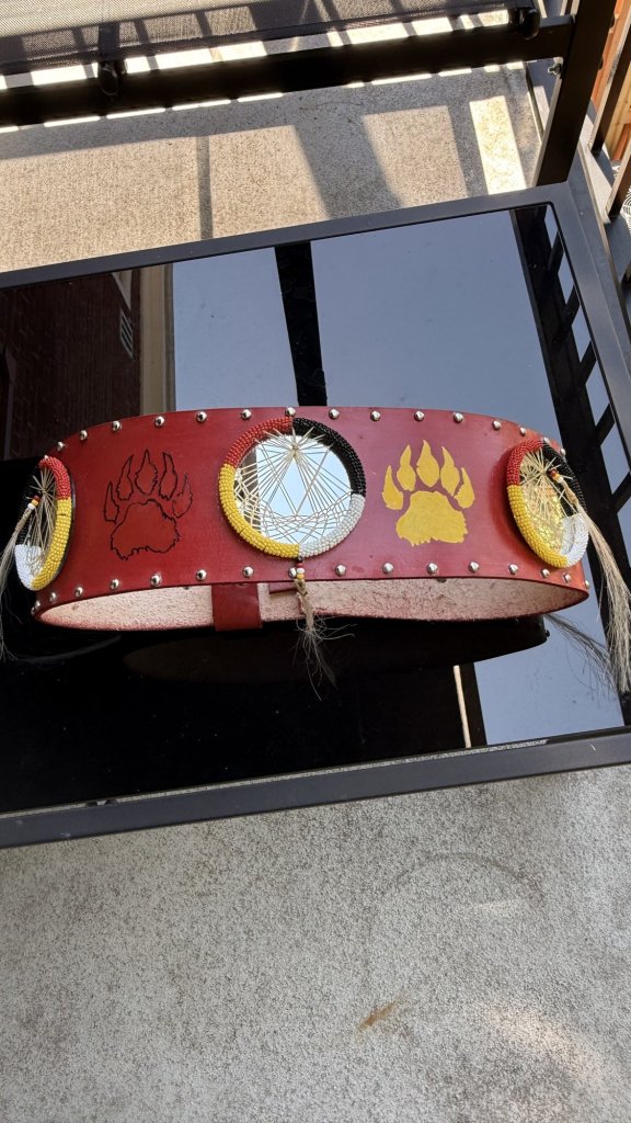 Red medicine wheel belt